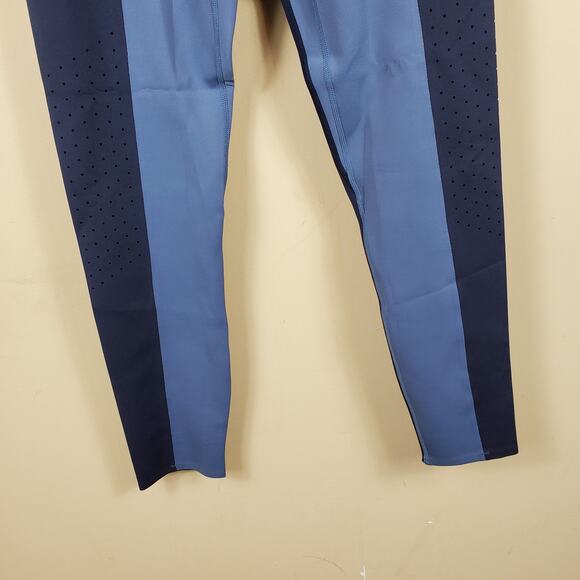 DLC Resistance Perforated Colorblock Leggings Blue Bandier Size XS - Picture 3 of 11